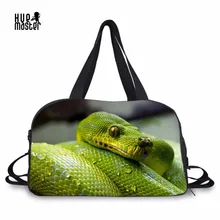 Мужская сумка-тоут для путешествий, сумка из хлопчатобумажной ткани, вместительная сумка через плечо, независимое отделение для обуви, реалистичные сумки для багажа со змеиным принтом