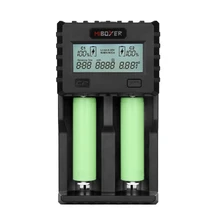 Miboxer C2 3000 Батарея Зарядное устройство 2-слот ЖК-дисплей Экран 1.5A/слот с американского стандарта Зарядное устройство кабель для литий-ионный Тип/IMR/INR/ICR/Ni-MH/Ni-Cd 18650
