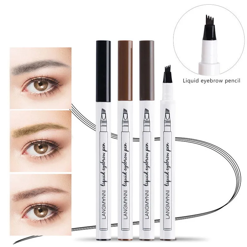 

Microblading3 color double eyebrow pencil waterproof durable eyebrow pencil long lasting professional eyebrow tattoo