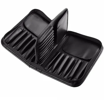 

KESMALL 1Pc Empty 29 Makeup Brushes Bag Holder Faux Leather Cosmetic Bag Toiletry Storage Make up Container Organizer CO926