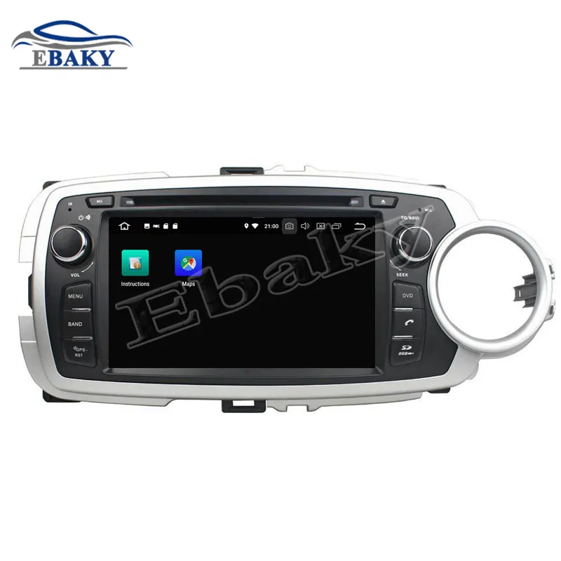 Top NaviTopia 7inch 4GB RAM 64GB ROM Octa Core Android 9.0 Car DVD Player For Toyota YARIS 2012 2013/GPS 3