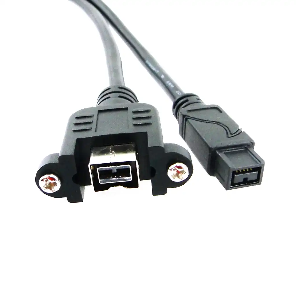 10pcs/lot ieee 1394 9p male to female extension cable 100cm fire