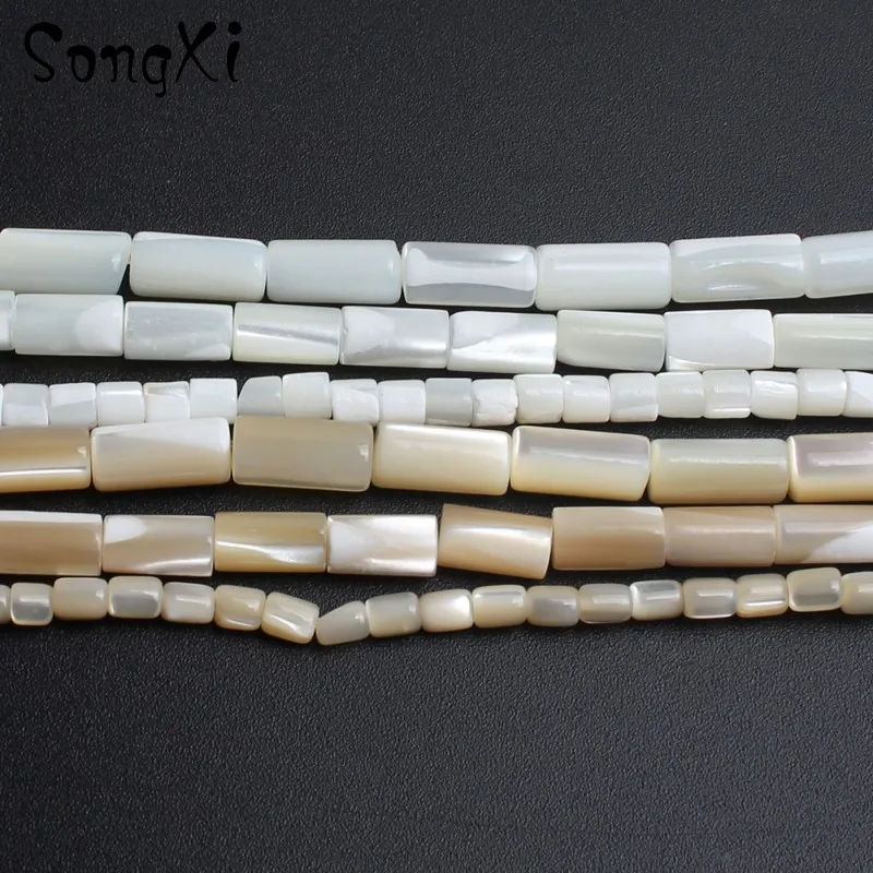 

Natural Cylindrical Tube Shape Trochus Top Shell Loose Beads for Making Bracelet Shells Bead Diy Necklace Jewelry Jewellery 15''