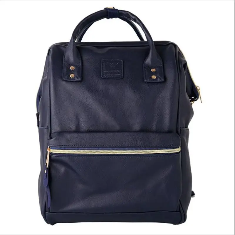 Mochila De Cuero PU Mochila escolar para adolescentes Anello Mochila saco A Dos mujeres Mochila Zaino Seljakott