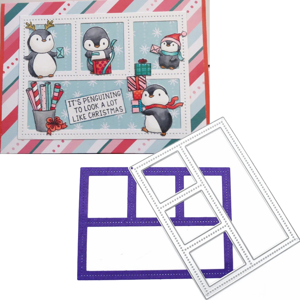 

Rectangle Frame Cutting Dies DIY Craft Pressing Dies Scrapbooking Metal Embossing Stencil Photo Album New Arrival Decorations