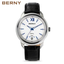 Berny мужские часы, кварцевые мужские часы, модные, топ, люксовый бренд, Relogio Saat Montre Horloge Masculino Erkek Hombre, Япония, для мужчин, T