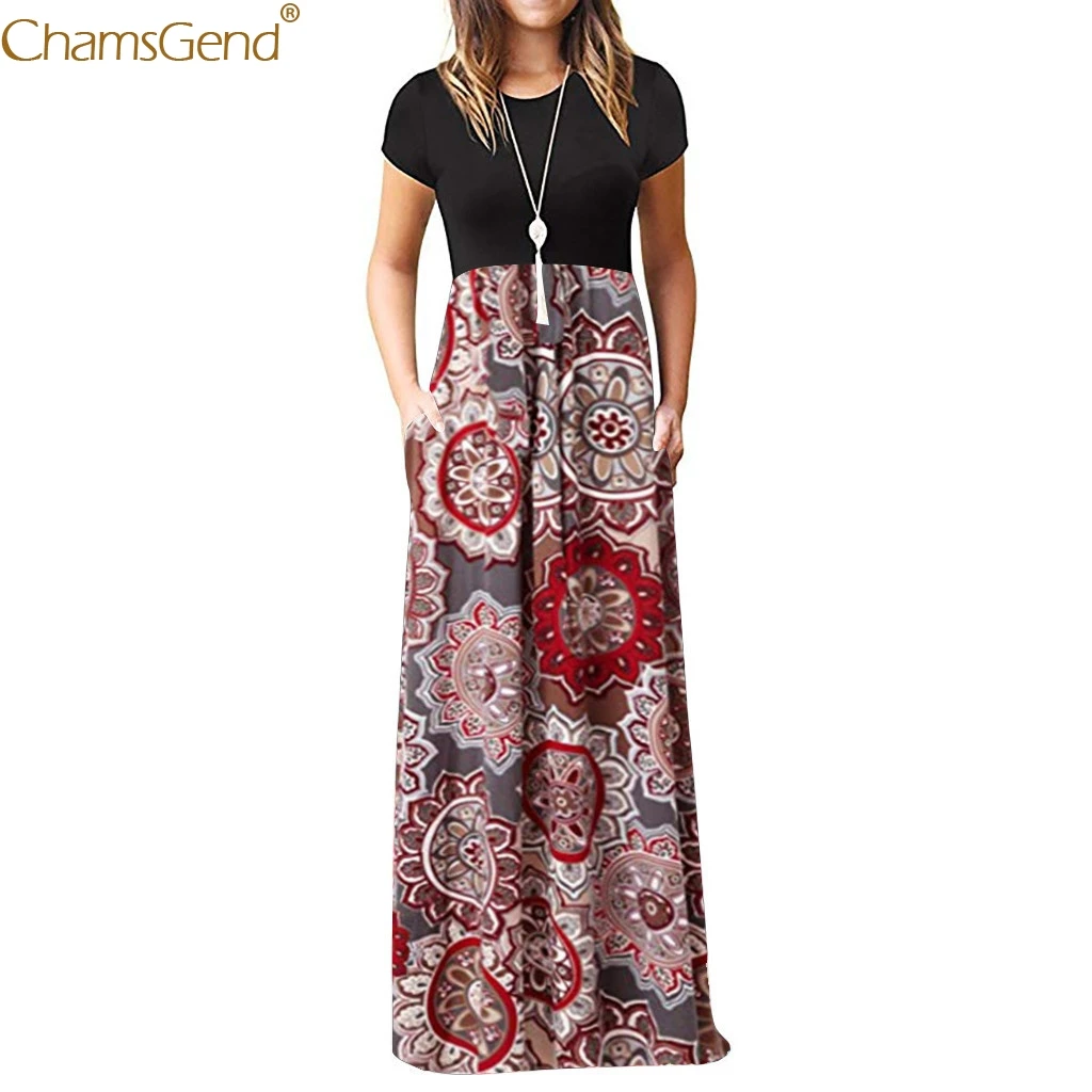 Casual summer dresses women 2019 summer dresses casual dresses woman party night O-neck Print Maxi Long Dress Mar Casual summer dresses women 2019 summer dresses casual dresses woman party night O-neck Print Maxi Long Dress Mar