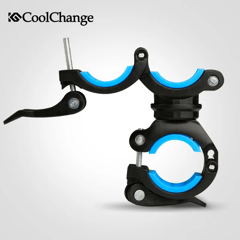 Perfect Coolchange 360 Rotating Cycling Bike Light Holder MTB Front Handlebar Bracket Flashlight Lamp Pump Holder Bicycle Accessories 1