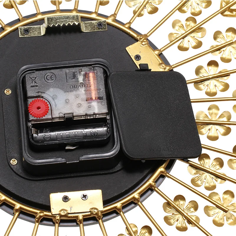 Reloj de pared grande de diamante de cristal Artificial de lujo Reloj de pared de sala de estar de Metal decoración de arte para el hogar Reloj de pared grande de diamante de cristal Artificial de lujo Reloj de pared de sala de estar de Metal decoración de arte para el hogar