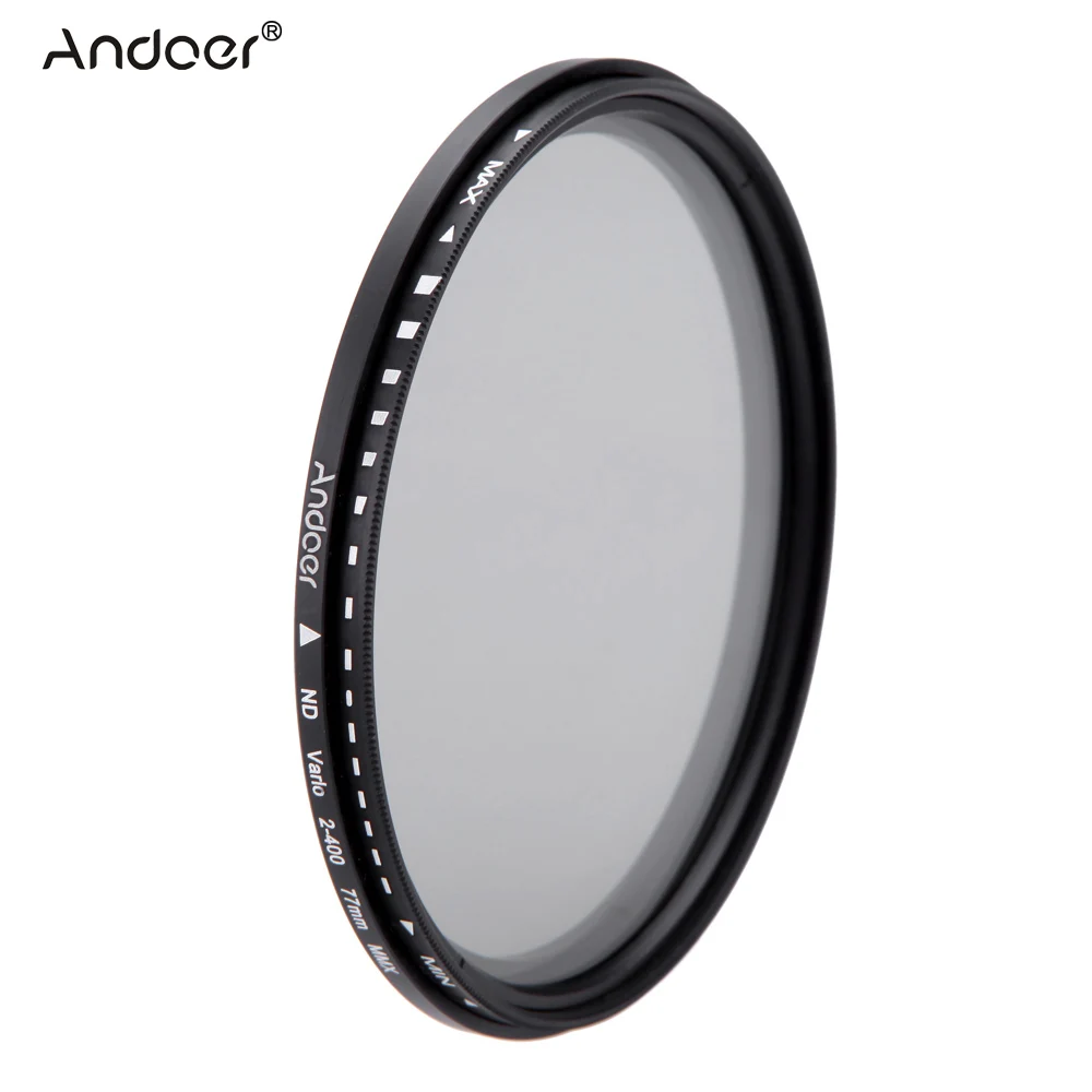 

Andoer 77mm ND Fader Neutral Density ND2 to ND400 Variable Filter for Canon Nikon DSLR Camera