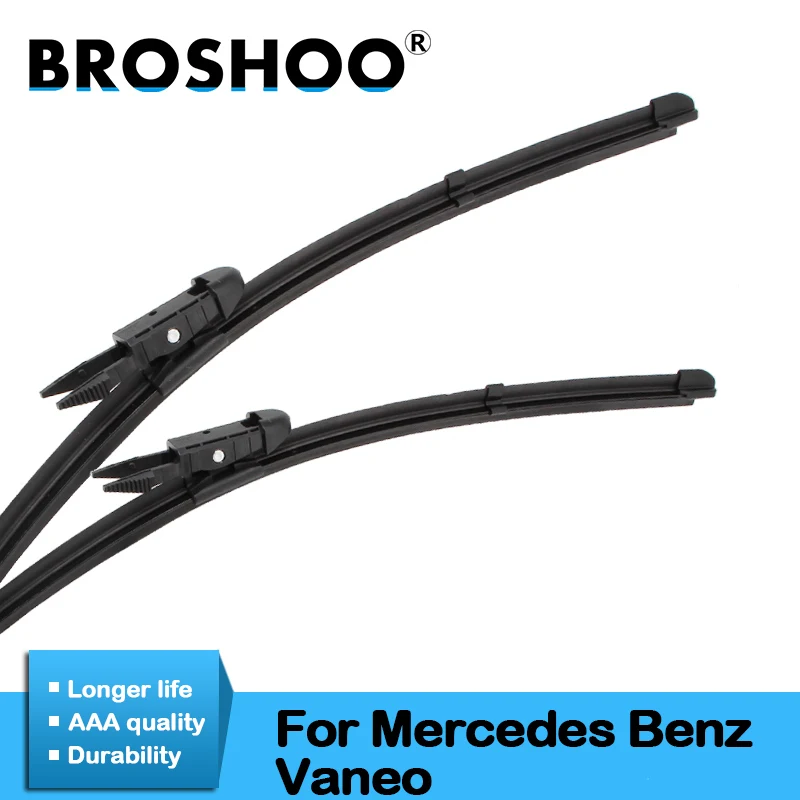 

BROSHOO Car Clean The Windshield Wiper Blade Natural Rubber For Mercedes Benz Vaneo W414 Fit Pinch Tab Arms 2004 2005 Styling