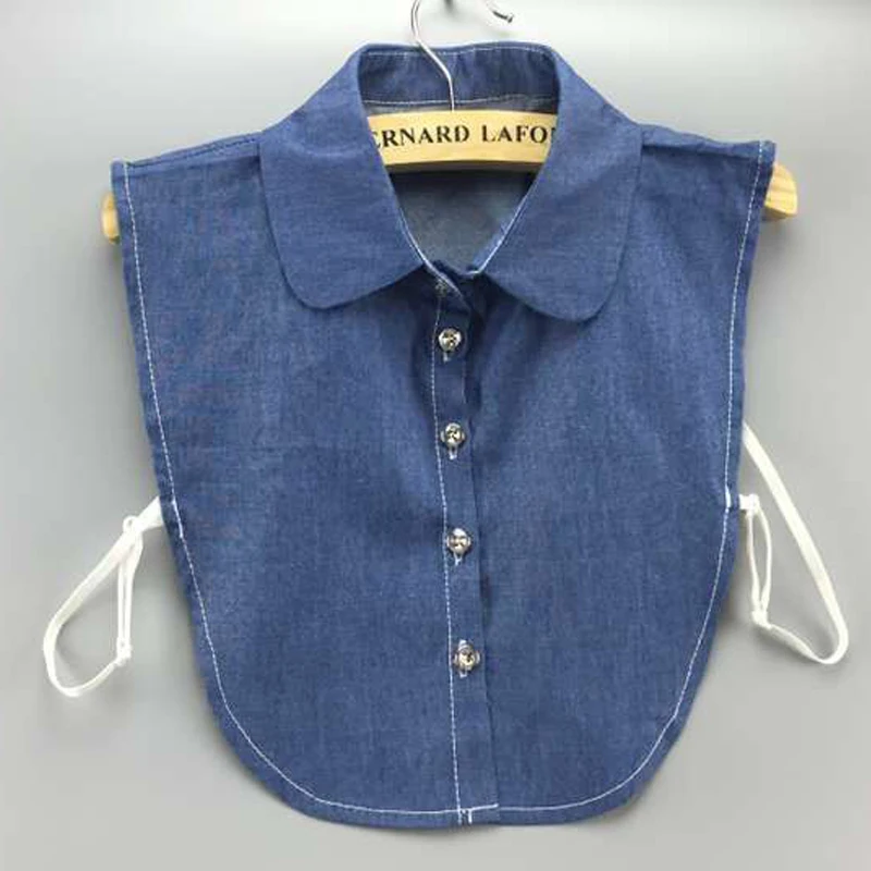 Fashion women shirt collar denim decorative collars in Women's Ties