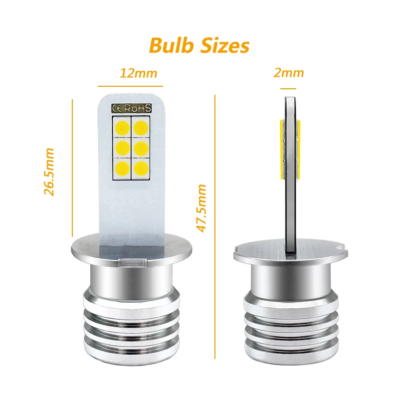 2x H3 светодиодный противотуманный фонарь лампа 3030 12SMD авто двигатель грузовика вождения DRL светодиодный лампы 12V 24V для автомобилей Белый 12 Вт стайлинга автомобилей