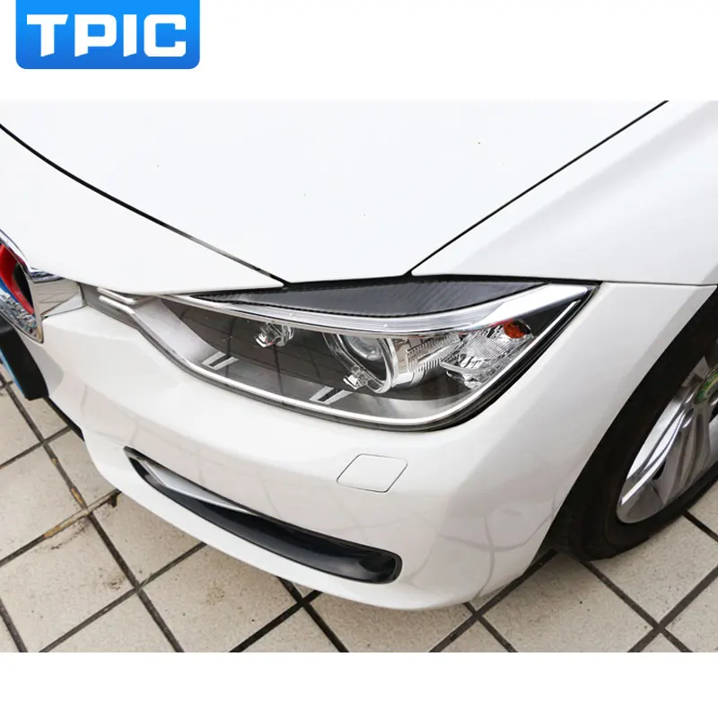 Передние фары TPIC из углеродного волокна веки для бровей BMW F30 320i 325i 316i 3 серии 2013 2015