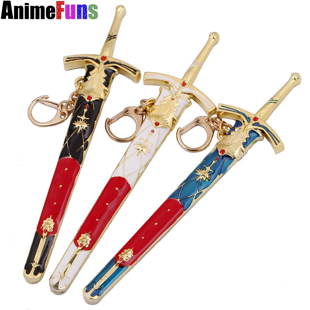 

Animation fate/stay night wholesale destiny knife button pledge victory sword model FATE man show keychains 3 colors key chain