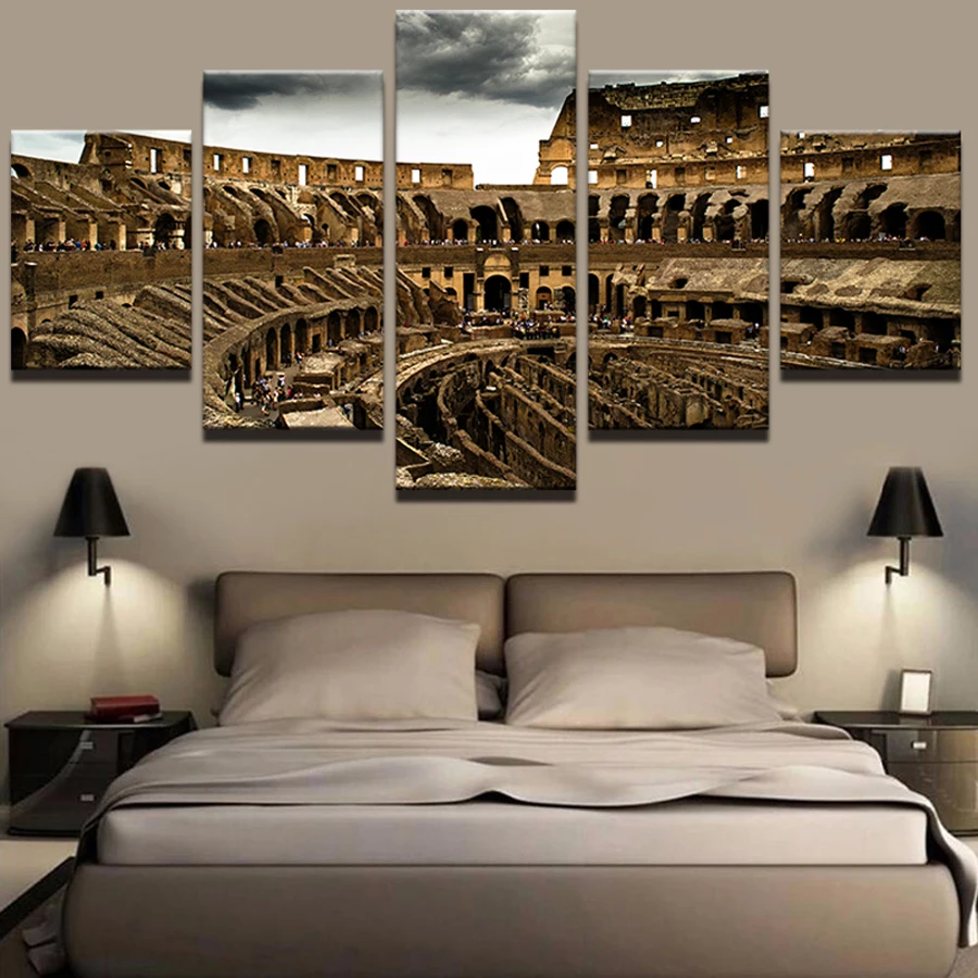 Постеры и принты на стене модульные картины винтажные 5 панелей Римский