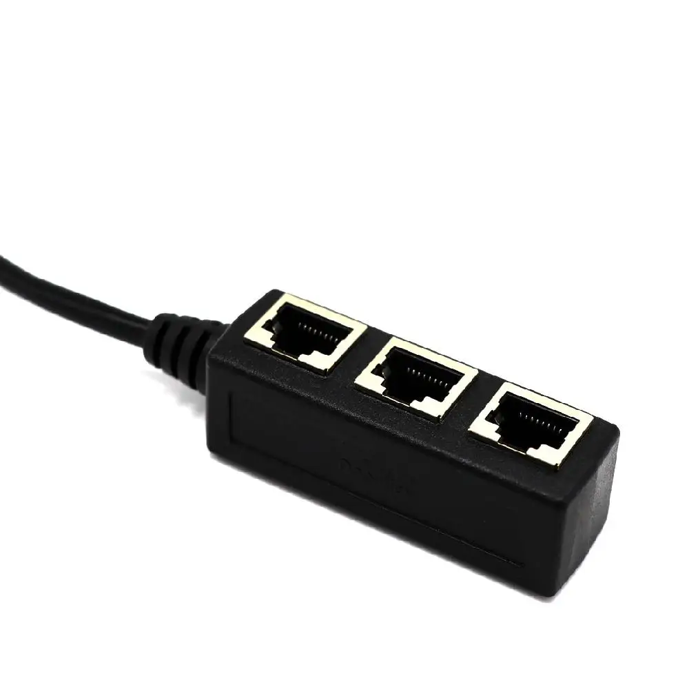 Network RJ45 1 Male To 3 Female Connector Splitter Adapter Cable 3