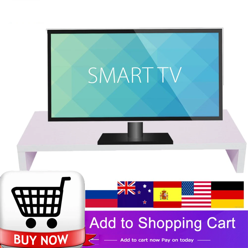 

TV Stand Monitor Stand Computer Screen Riser Computer Laptop TV Kit Spray Painting Wooden Desktop Laptop Stand Desk Holder 2018