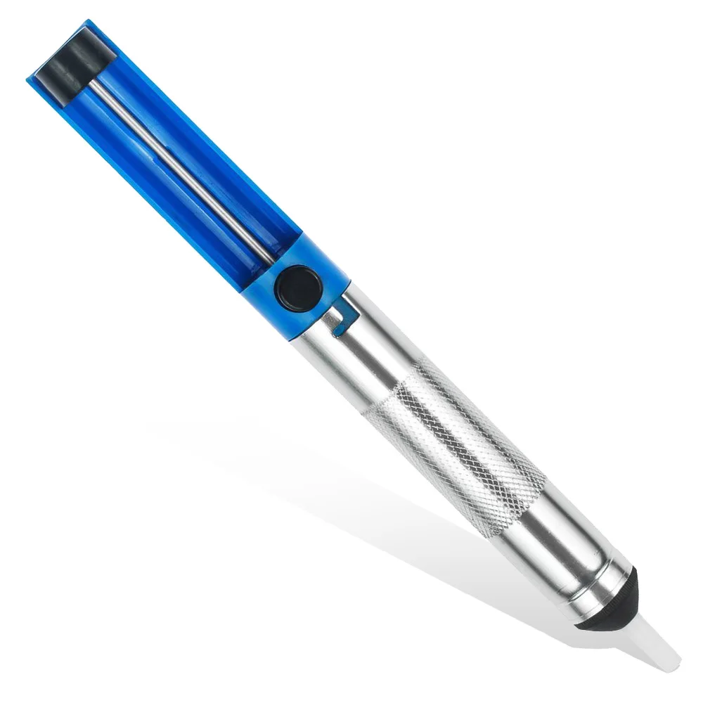 

1pc Aluminium Solder Sucker Desoldering Pump Tool Pen Blue Removal Device Vacuum Soldering Iron Desolder For Powerful Function