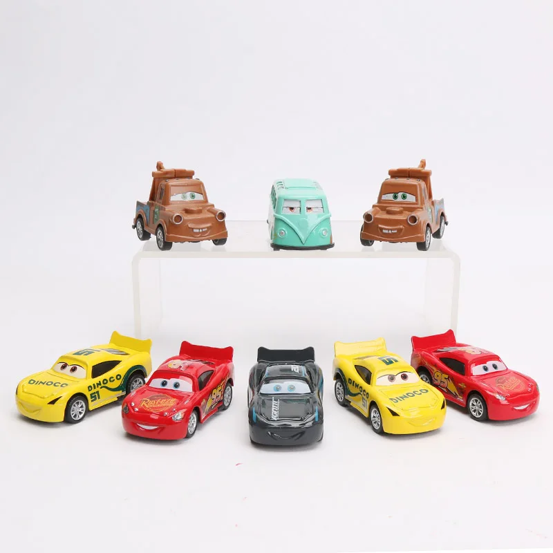 4 шт. 7 8 см Disney Pixar Cars 3 Super Power Diecast 1:55 коллекция Storm Jackson Lighting McQueen Smokey выдвижной