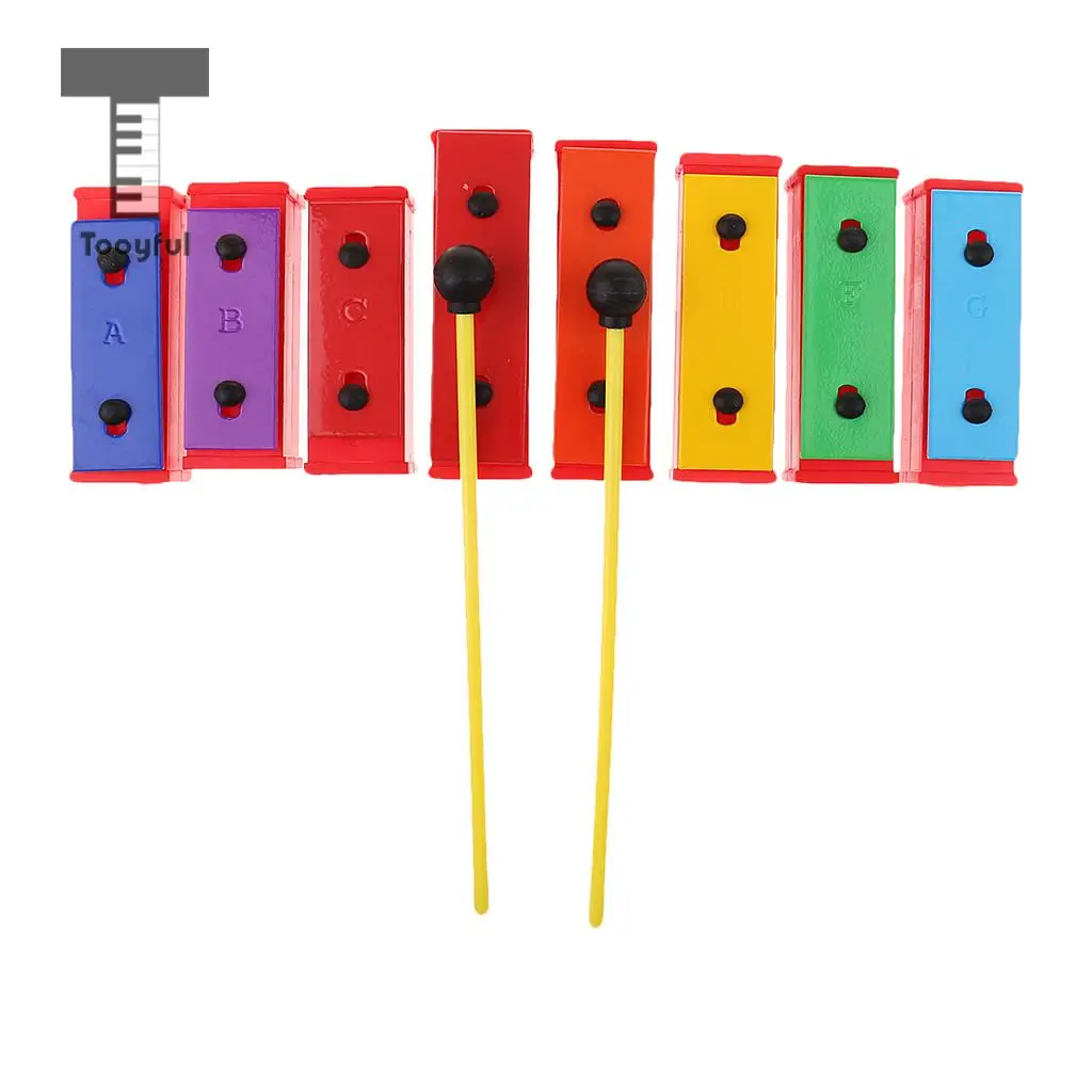 MagiDeal 1 Set 8 Tones Polychrome Xylophone Glockenspiel DIY Sound Brick Rhythm Toys for Children Music Enlightenment Toys