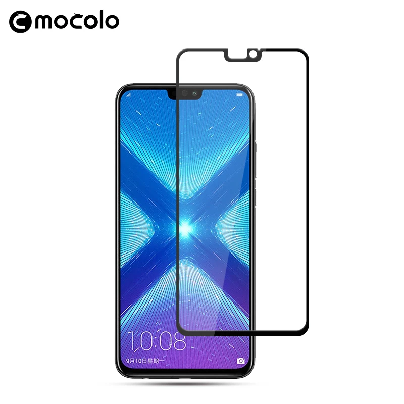 Защитная пленка для экрана Huawei Honor 8X Mocolo полностью клеящаяся 9H 8C стеклянная MAX