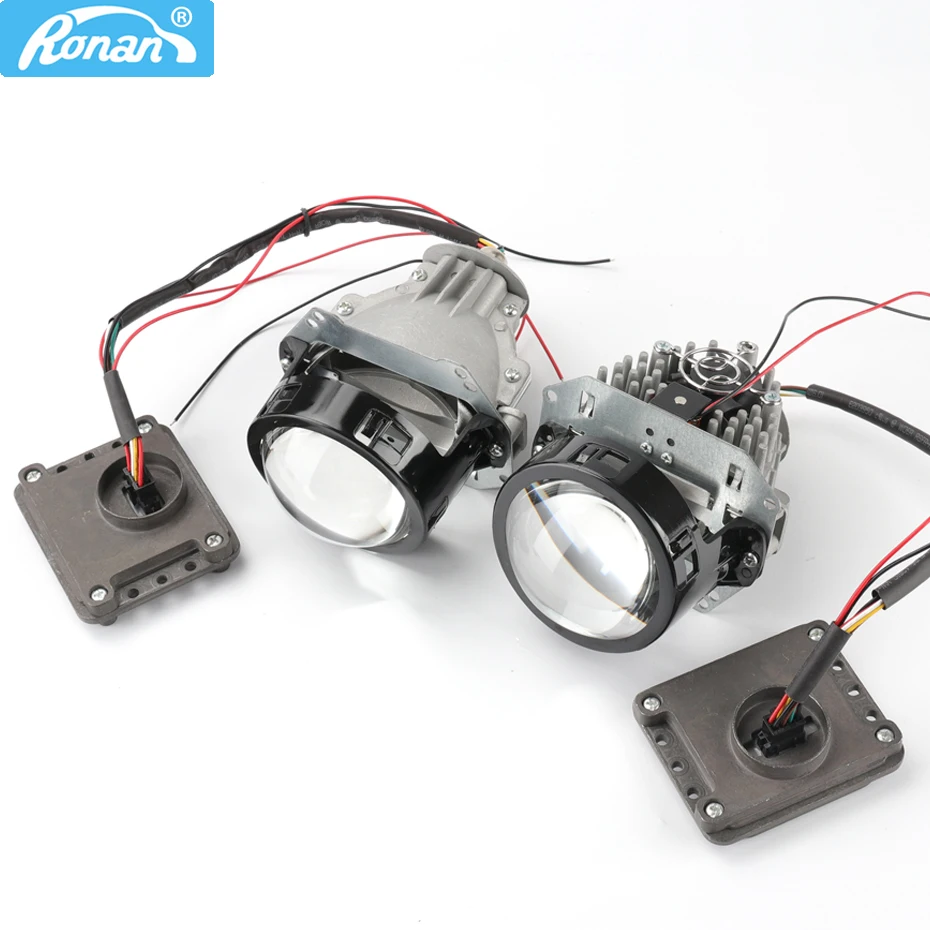 

Ronan 3.0 inch Bi-LED projector lens hella hole 5500k led chips with driver 35w 12v car headlight for car diy retrofit