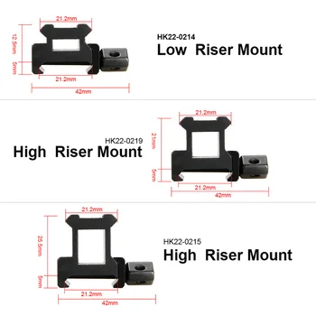 

Weaver and Picatinny Rails 0.69" 1" 1.2" High Riser Mount tactical rifle scope rail mount for hunting GZ22-