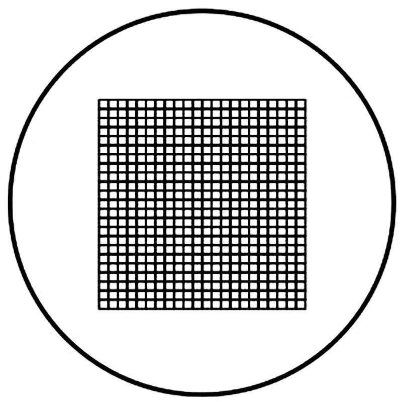 

Eyepiece Grid Net Micrometer Calibration Slide DIV=0.01 mm Grid Eyepiece Micrometer for Microscope Ocular Graticule Measuring