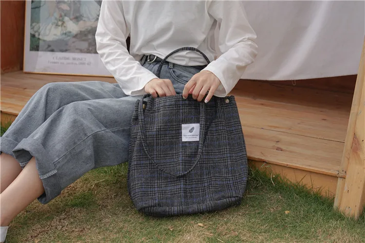 women bags shopping bag plaid women's handbag (30)