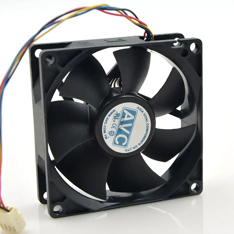 For AVC 8025 80mm x 80mm x 25mm DL08025R12U Hydraulic Bearing PWM Cooler Cooling Fan 12V 0.50A 4Wire 4Pin Connector