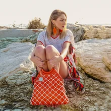 Сумочка с уникальная ручка дизайн детали Alex Max AMI-BO1644 Мода из Италии