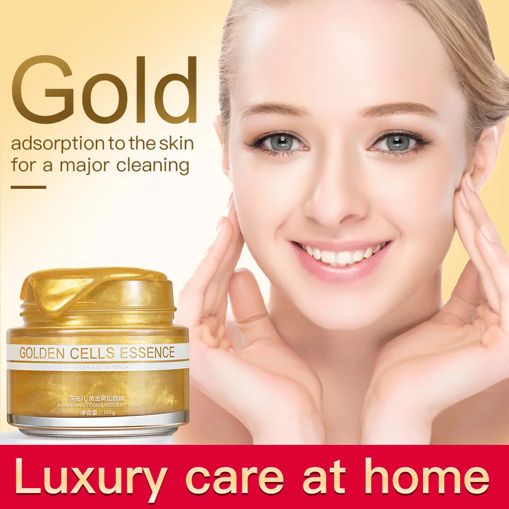 Daralis Gold Bio Collagen Facial Mask Tear Mask Crystal Gold Powder Collagen Facial Mask