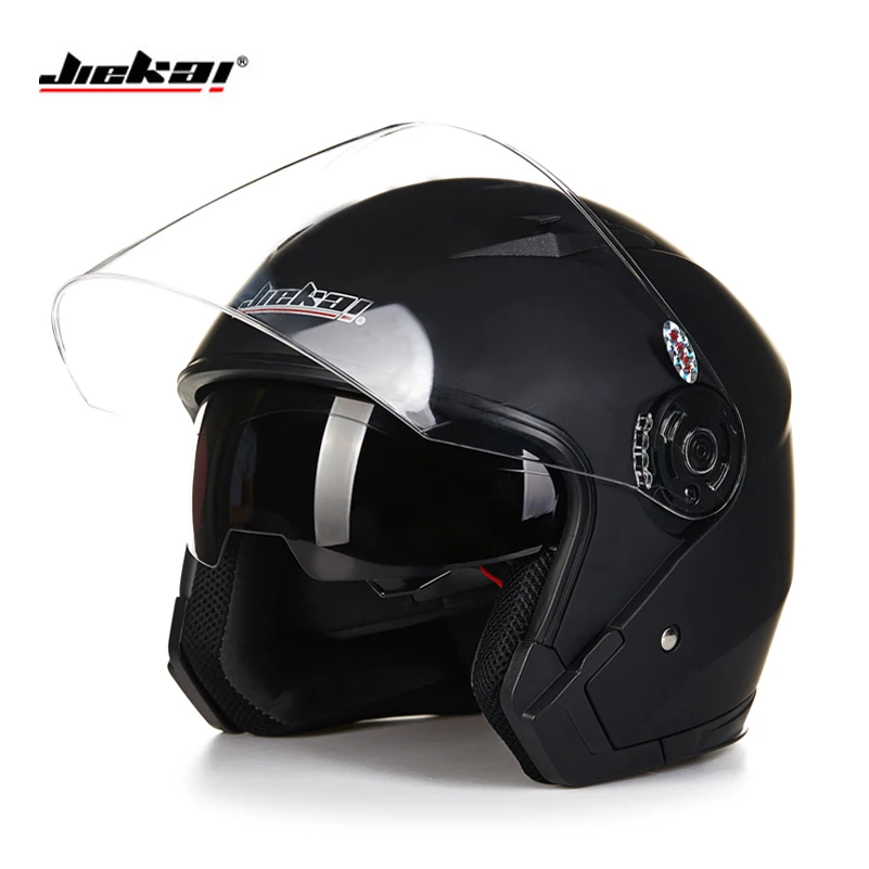 Шлем moto rcycle с открытым лицом capacete para cicleta cascos para moto racing мотоцикл JIEKAI винтажные шлемы с двумя объективами