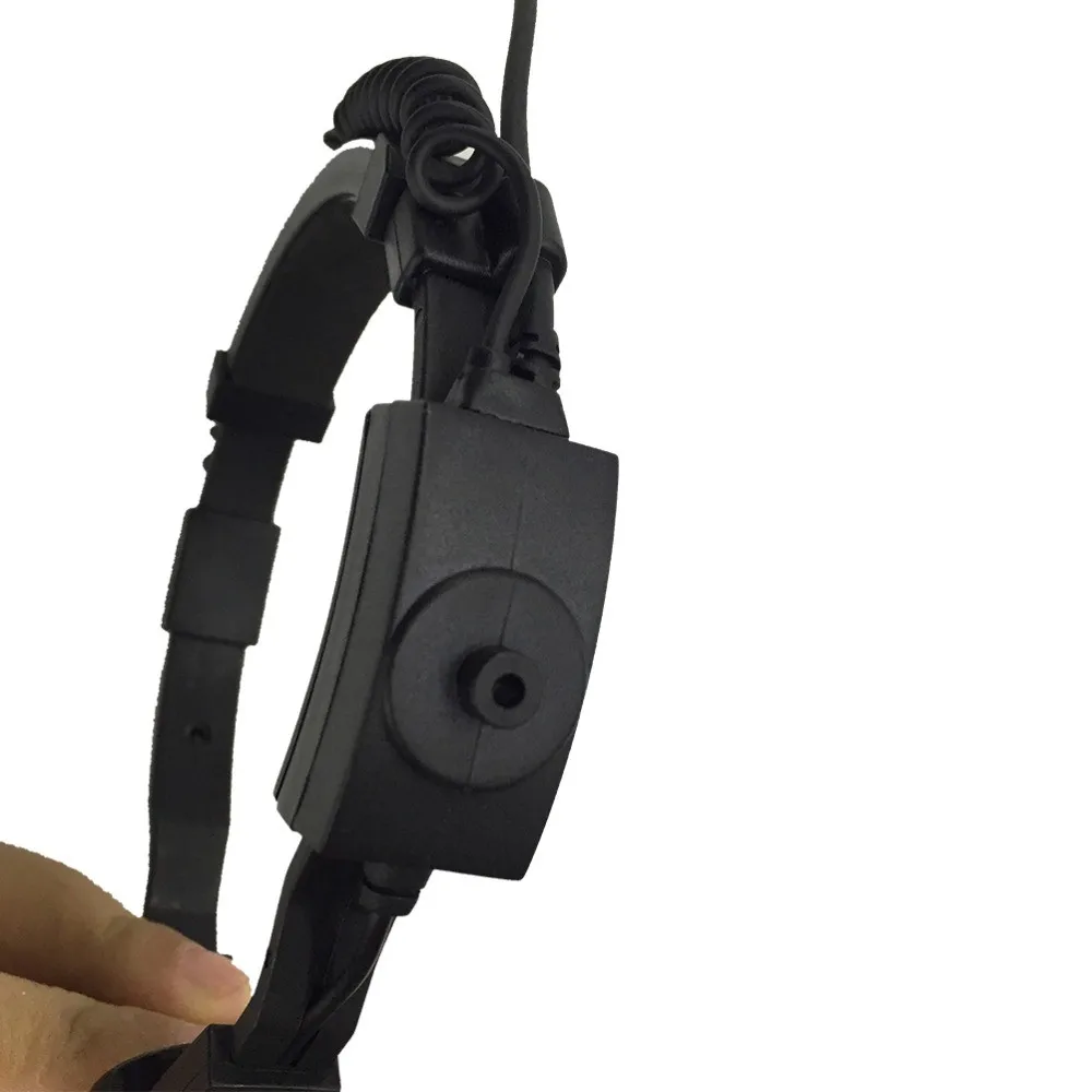 Heavy Duty Military Tactical Air Tube Throat Microphone Mic Headset PTT For ICOM Ham Radio Walkie Talkie IC-A1 IC A2 IC-A3 A4A5 (7)