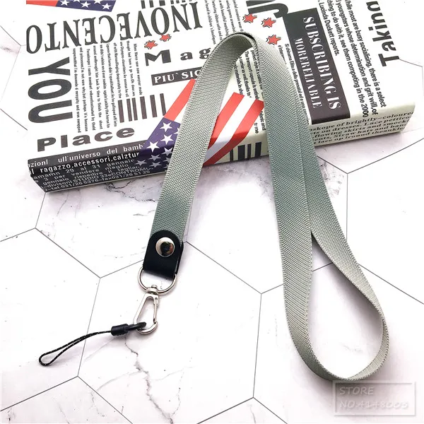 Ремешок на шею для держателей id карт с черными шнурками для офиса/ремень USB камера MP3 DIY телефон Висячие Стропы веревка - Цвет: grey long