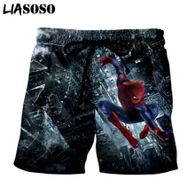 LIASOSO 3d принт Супермен Человек-паук мужские шорты пляжные шорты мой герой Academy Board шорты брюки X1187