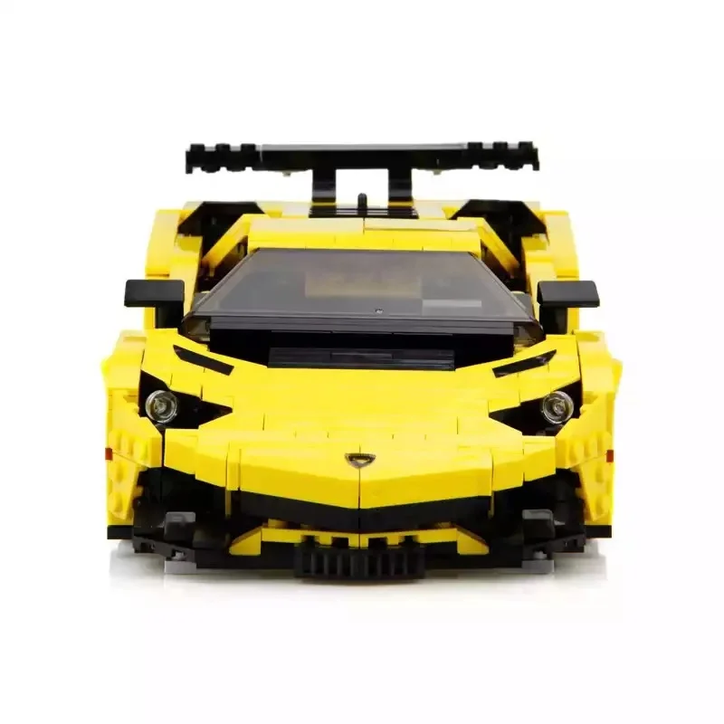 XingBao 03008 834 шт. желтая молния гоночный автомобиль Lamborghini строительные блоки