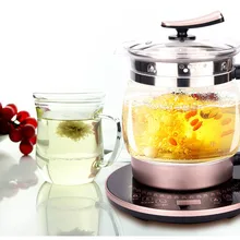 Лечить горшок полностью автоматическая утолщенной стекло Многофункциональный большая емкость чая кипения цветок чайник Защита от перегрева