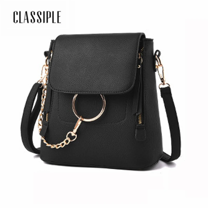 Women Backpack Hot Sale Fashion Causal Bags High Quality PU Black School Bags For Teenager Girls Female Backpack Travel Bag