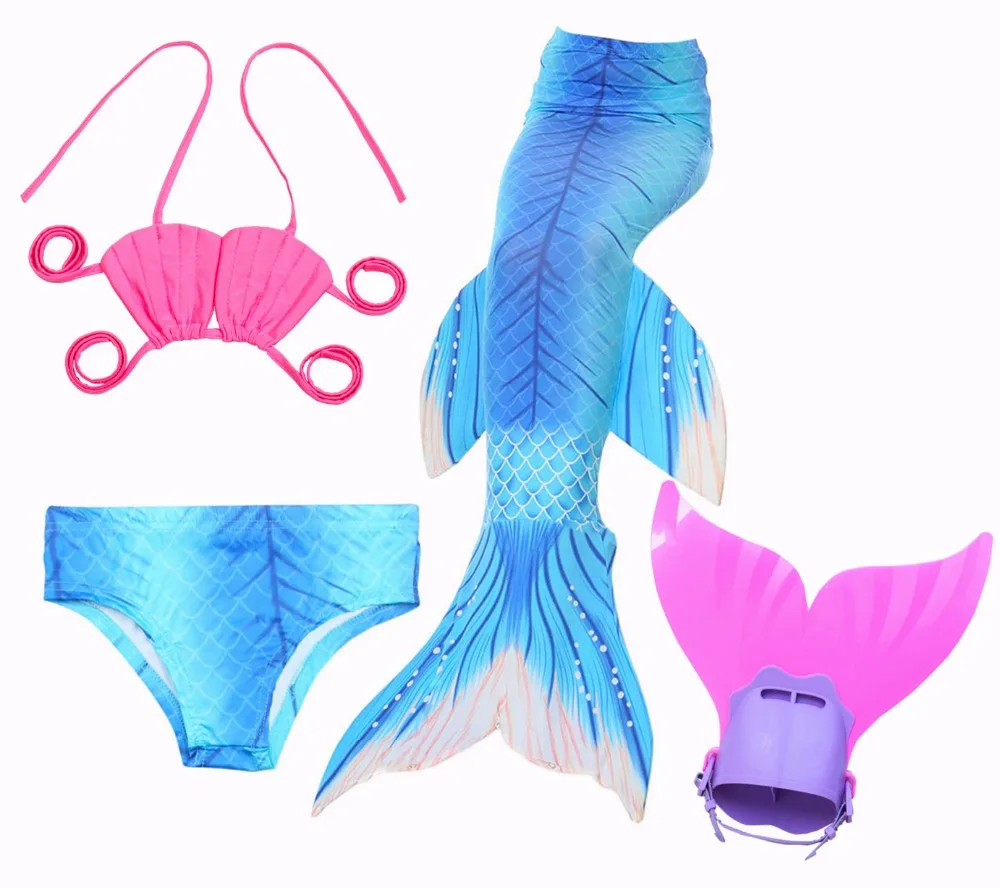 2018-NEW-Children-Mermaid-Tail-with-Monofin-Kids-Girls-Costumes-Swimming-Mermaid-Tail-Mermaid-Swimsuit-Flipper
