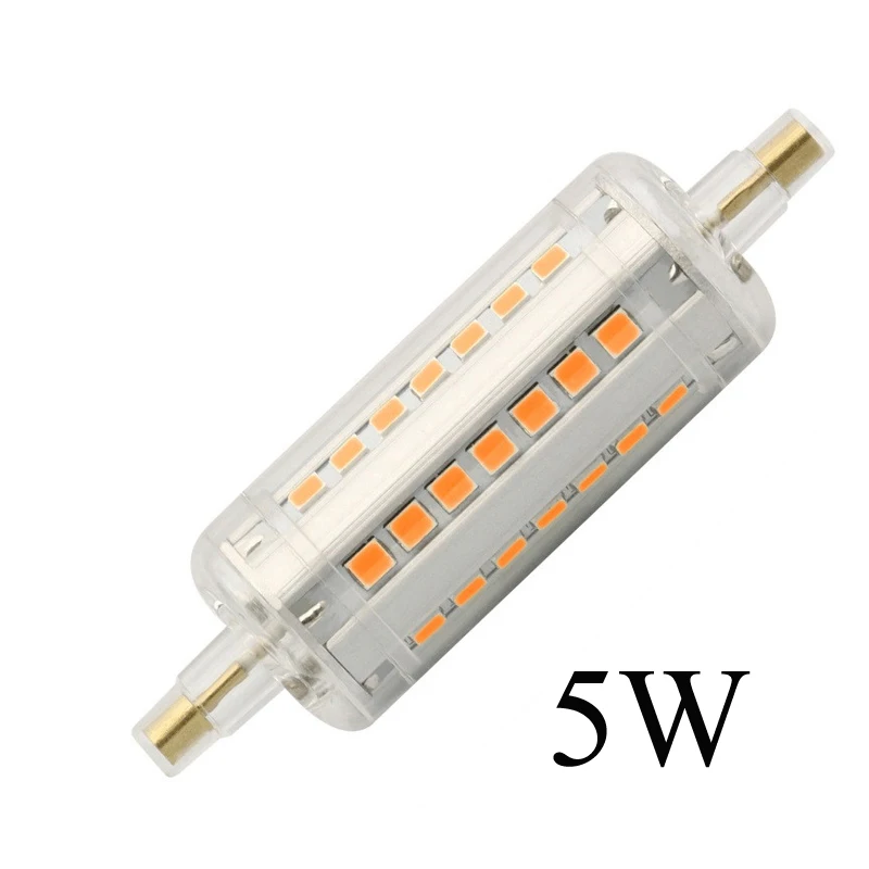 5 Вт LED R7S Свет 78 мм 360 градусов Мини J118mm Наружный свет Epistar SMD2835 Замена для