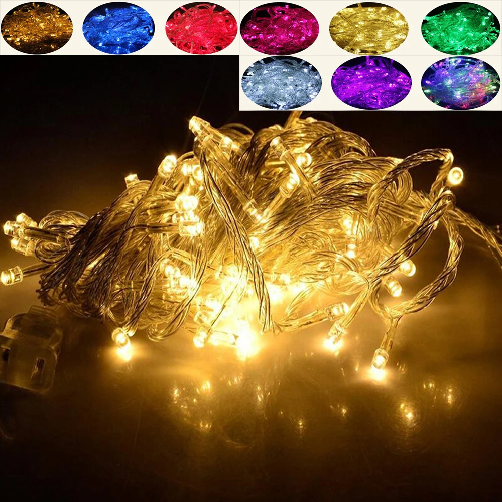 100leds 10M LED String Lights Christmas tree New Year Garden Decoration