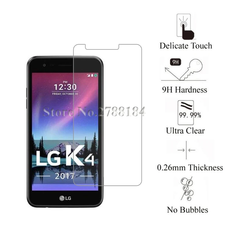 2 шт 9H твердое закаленное стекло для LG K4 M160 5 дюймов защита экрана Передняя пленка стекло для LG K4 стекло