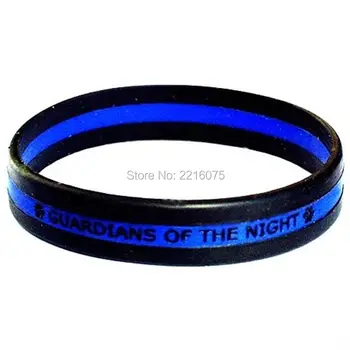 

1000pcs triband Guardians of the Night Paw Thin Blue Line silicone wristband rubber bracelets free shipping by DHL express