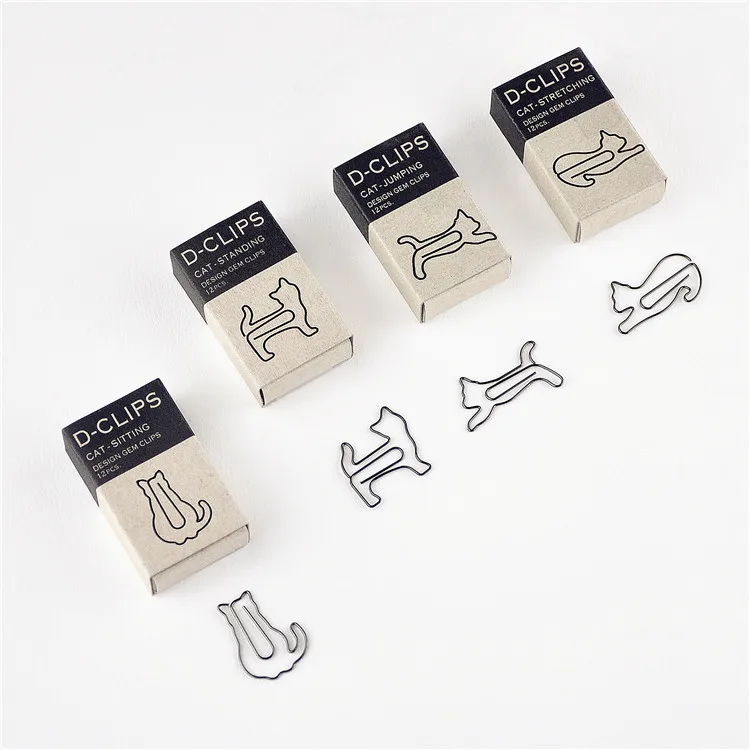 

Metal Paper Clip black cat Clips Office Accessories Paper Clips Papel Paper Clips Para Papel