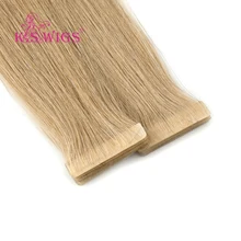 K.S парики прямые Remy человеческие волосы из искусственной кожи уток ручная вязка лента в двойном нарисованном человеческих волос 16 ''20'' 24''