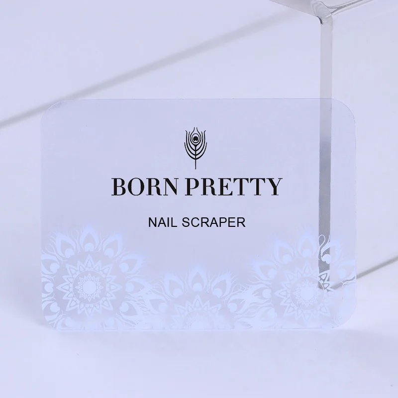 Born pretty Рождество Ногтей Штамповка Скребок Снежинка Явный Штамп Мини-Карты 5.5 х 4 см