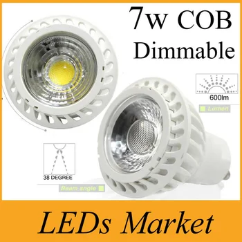 

Dimmable Led COB Spot Lamp 7W Gu10 Mr16 12V Led Spotlight led bulb lighting AC85-265V warm cold white UL CE