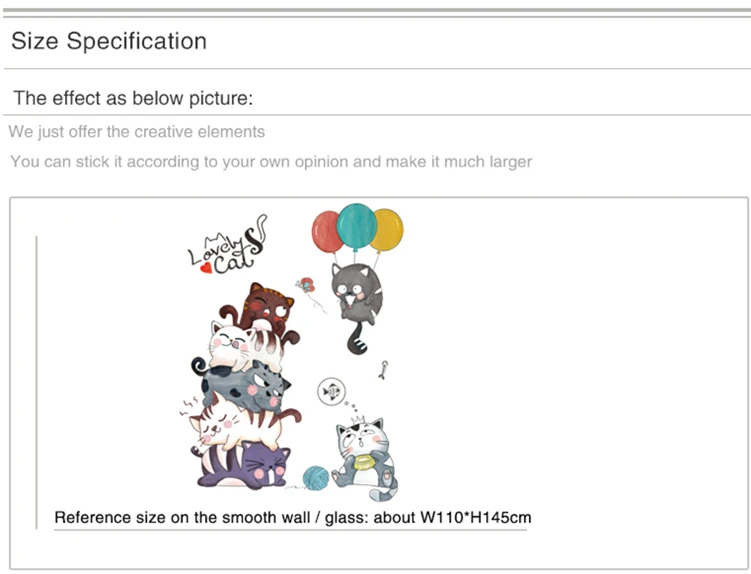 [SHIJUEHEZI] милые кошки наклейки на стену ПВХ материал наклейки на стену в виде животных для детской комнаты детская спальня детская дверь украшение